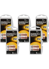 Duracell 312 Numara İşitme Cihazı Pili 10 Paket 60 Adet Kulaklık Pili 312 Numara Pil